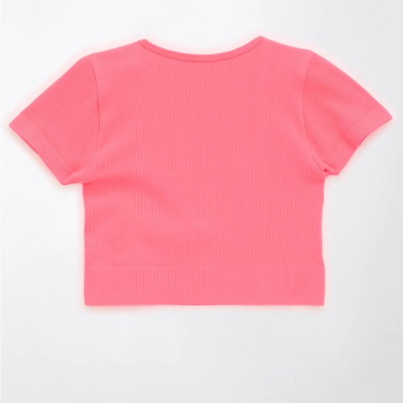 Aerie Pink Superchill Seamless Ring Cap Sleeve Bra Top - Picture 4 of 11